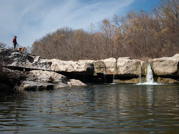 Karen and Lexi at Mckinney Falls SP TX  / Onion Creek