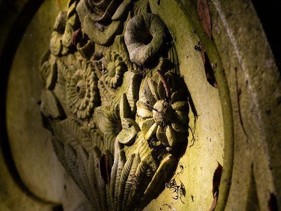 Headstone relief