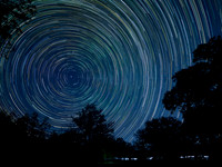 Star trails around Polaris