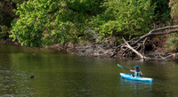 Karen Kayaking on Navasota River