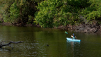 Karen Kayaking on Navasota River