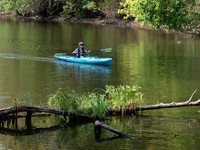 Karen Kayaking on Navasota River