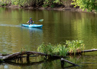 Karen Kayaking on Navasota River