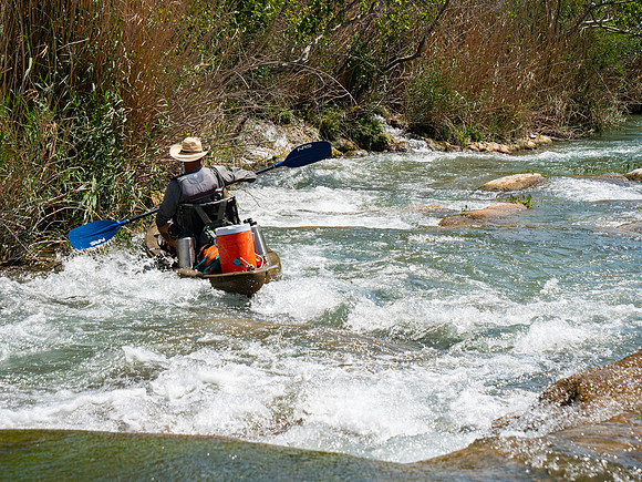 Charlie Demoing the Run on Three Tier Rapids