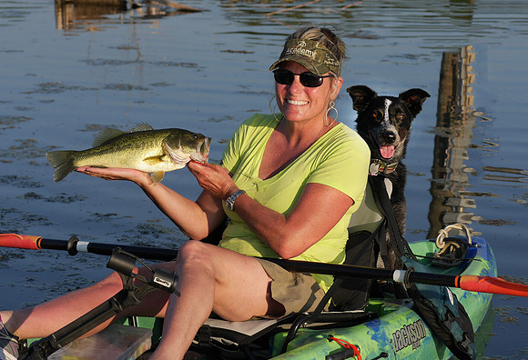 Kayak Bass on the Fly