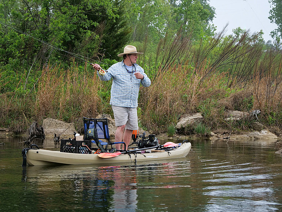 Fly Angler in Diablo Kayak