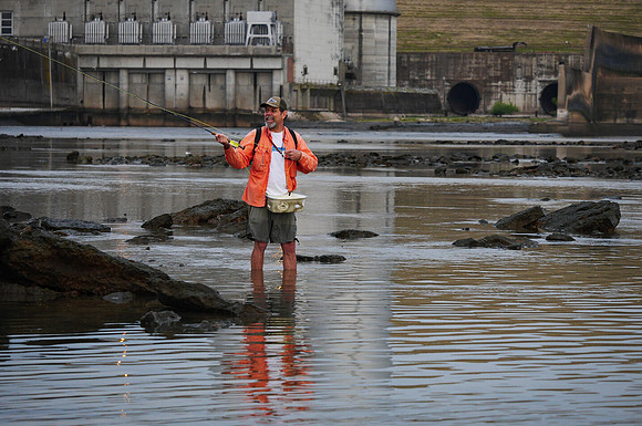 Fly Caster below Texoma Dam