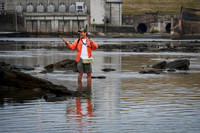 Fly angler at Texoma Dam