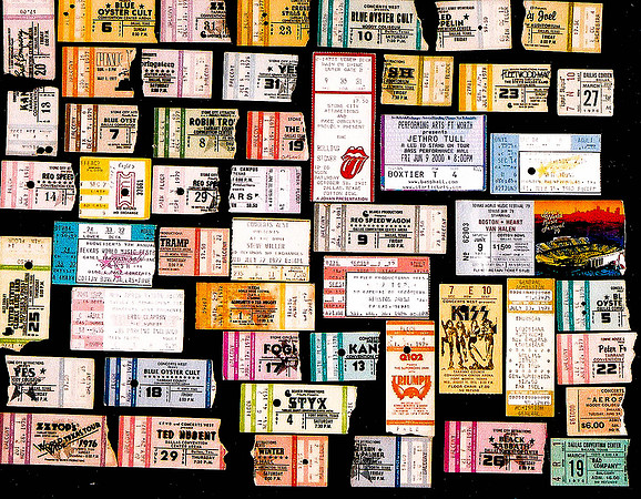 Tickets to the rock shows.. cameras were allowed then.