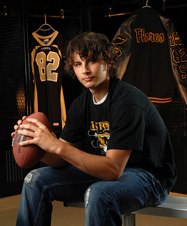 Senior Portrait Jose in Lockeroom