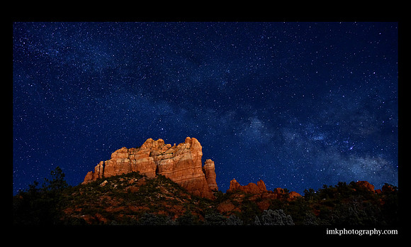 Milky Way Over Camel & Snoopy Rock Sedona AZ