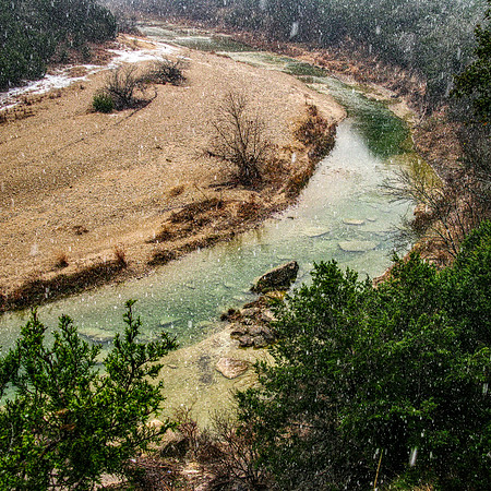 Snow Flurries on the Paluxy River TX