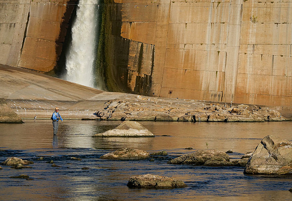 Brazos River Fly Angler below the Morris Sheppard Dam
